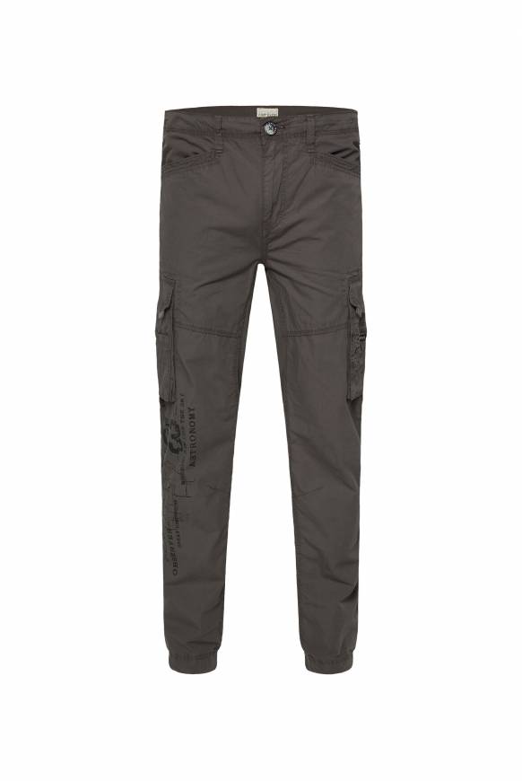 Soccx Leichte Cargohose mit Label Prints mud Verkauf