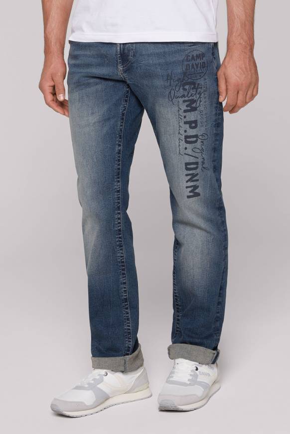 Soccx Jeans NI:CO Regular Fit dark blue printed