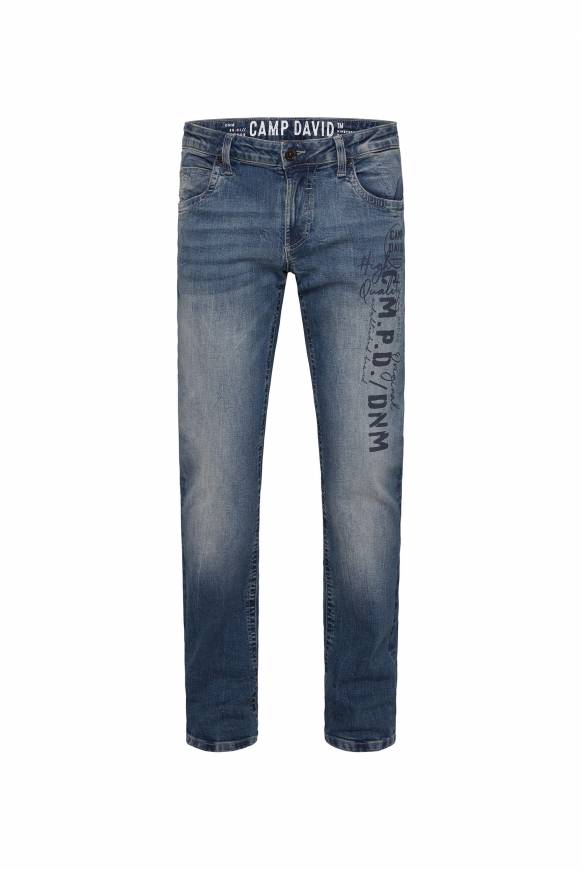 Soccx Jeans NI:CO Regular Fit dark blue printed im Angebot