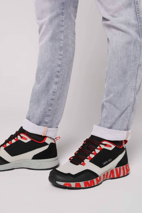 Soccx Power Sneaker im Materialmix mit XL-Logo black Angebote