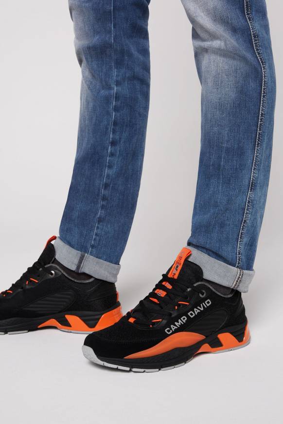 Soccx Premium Sneaker im Knit-Design mit 3D-Rubber-Elementen black im Angebot