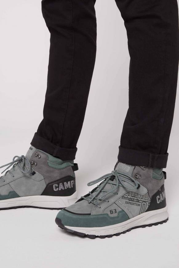 Soccx High Top Hiking Sneaker mit Logo Artworks deep forest Fabrikverkauf
