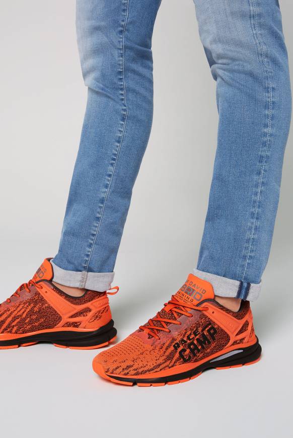 Soccx Running Sneaker mit Knit-Design und Rubber Logo signal orange Outlet