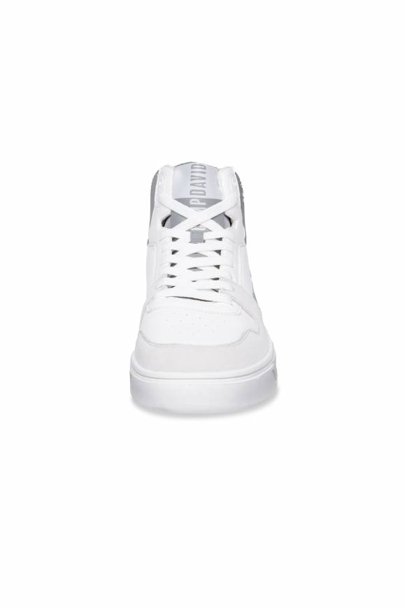 Soccx Hightop Sneaker im Materialmix mit Rubber Logos white Angebote