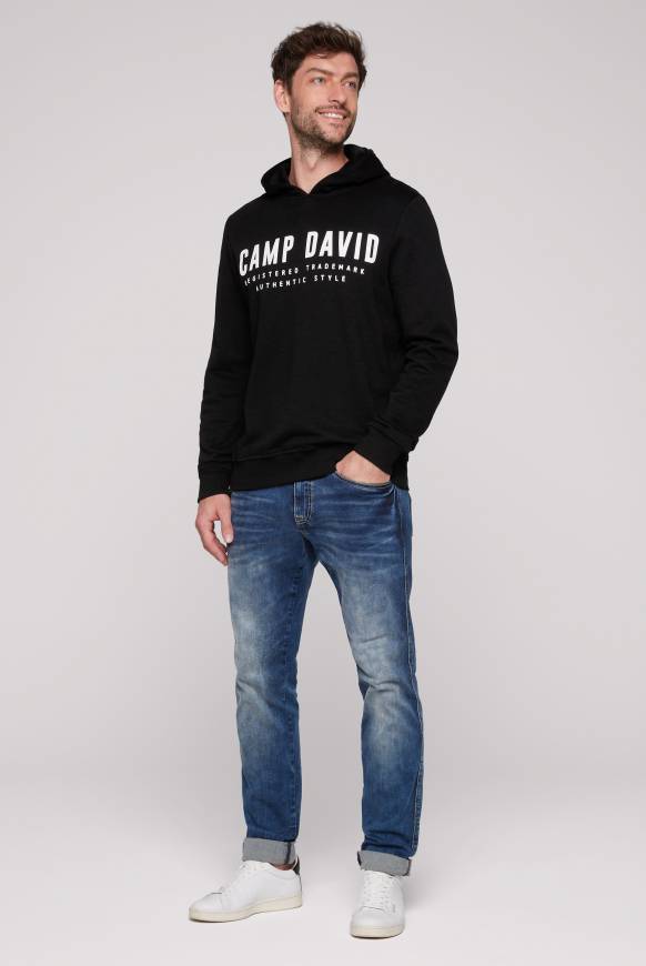 Soccx Basic Hoodie mit Logo Print black Hotsell