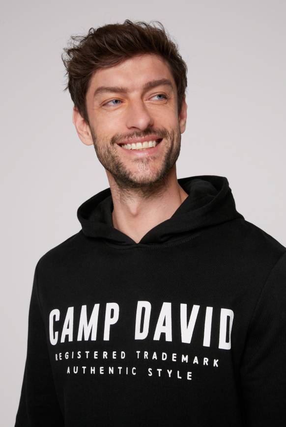 Soccx Basic Hoodie mit Logo Print black Hotsell