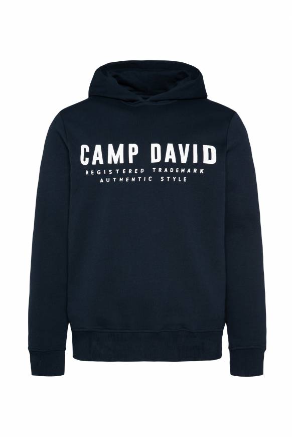 Soccx Basic Hoodie mit Logo Print blue navy Fabrikverkauf
