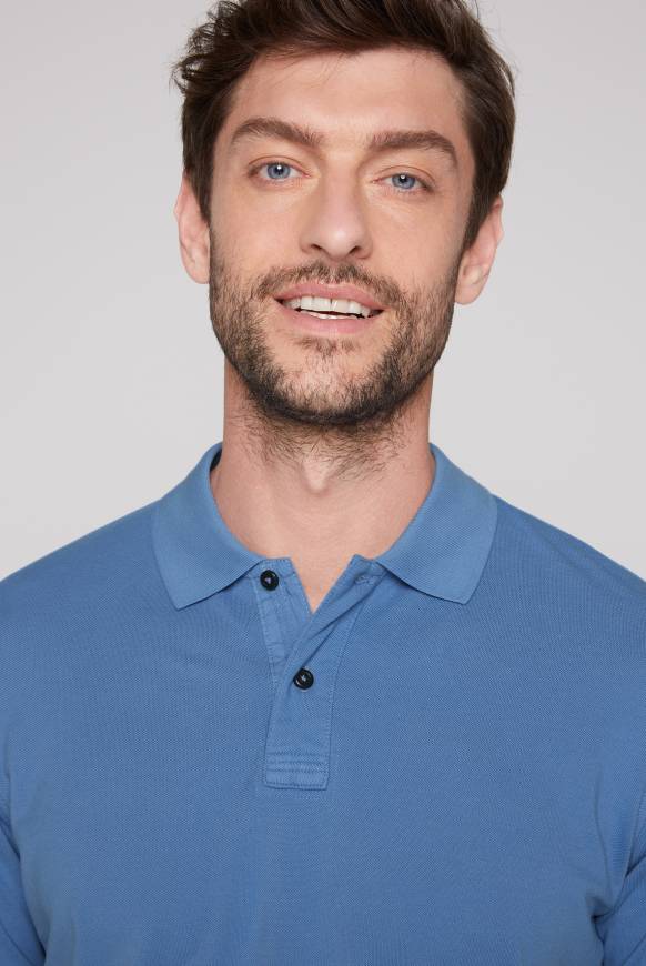 Soccx Basic Pikee-Polo mit Trikotkragen sky blue Blitzverkäufe