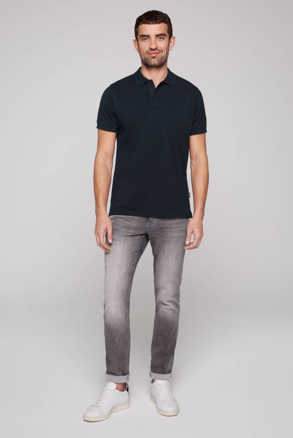 Soccx Basic Pikee-Polo mit Trikotkragen blue navy Online