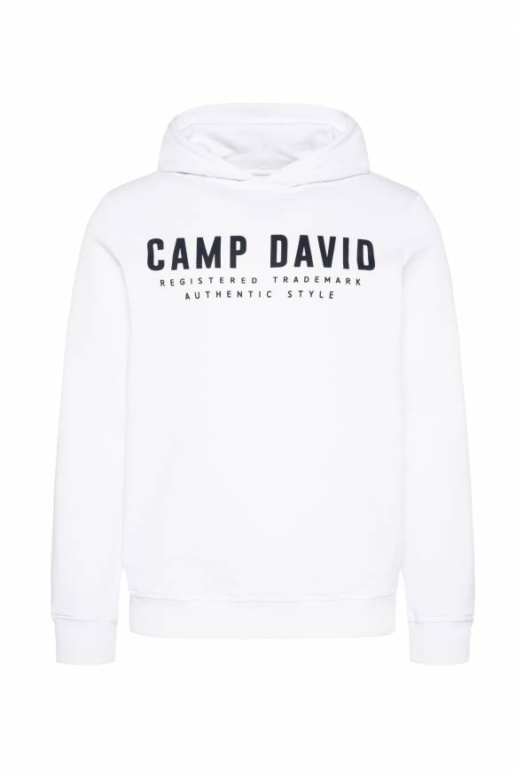 Soccx Basic Hoodie mit Logo Print opticwhite Online Outlet