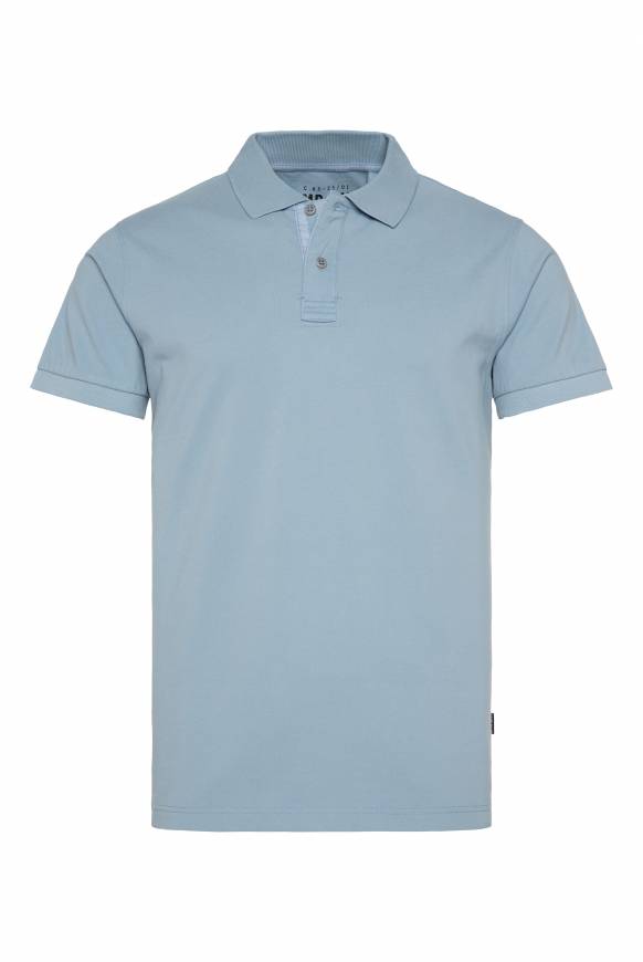 Soccx Basic Pikee-Polo mit Trikotkragen new blue Auslauf
