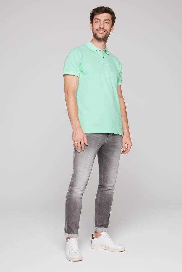 Soccx Basic Pikee-Polo mit Trikotkragen sun aqua Angebote