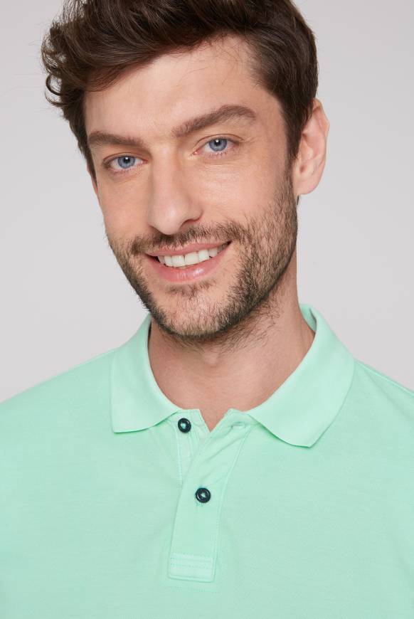 Soccx Basic Pikee-Polo mit Trikotkragen sun aqua Angebote