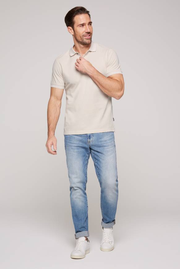 Soccx Basic Pikee-Polo mit Trikotkragen light cappuccino Hotsell