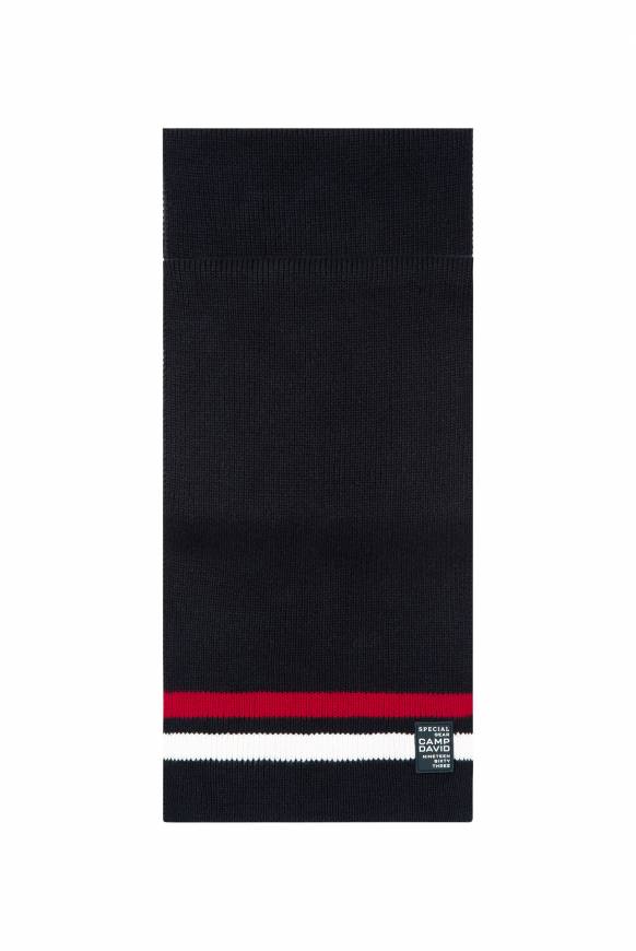 Soccx Rippstrickschal mit Streifen-Details blue navy Meist gekauft