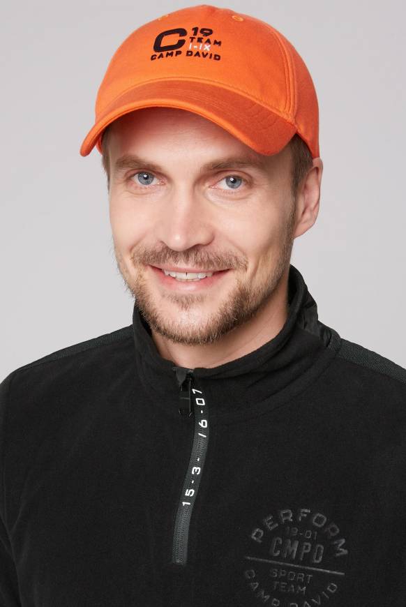 Soccx Base Cap mit Rubber Prints signal orange