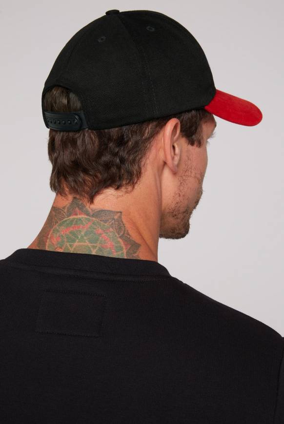 Soccx Base Cap mit Logo Artwork black / red Outlet