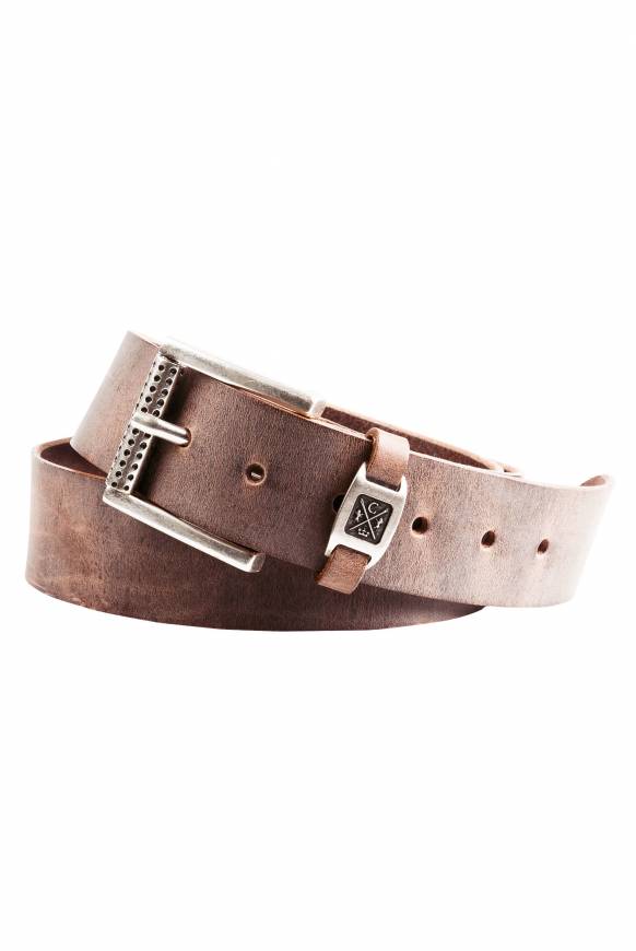 Soccx Ledergürtel im Used Look brown Verkauf