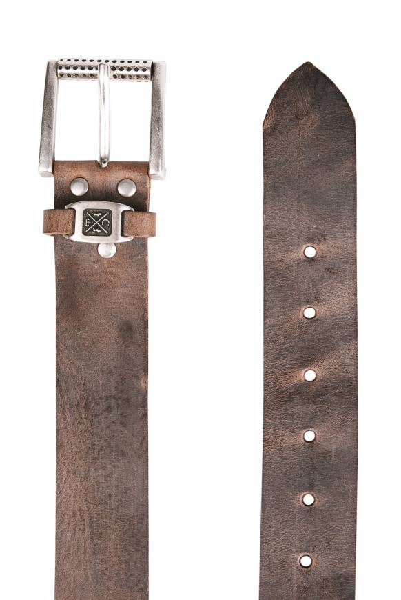 Soccx Ledergürtel im Used Look brown Verkauf