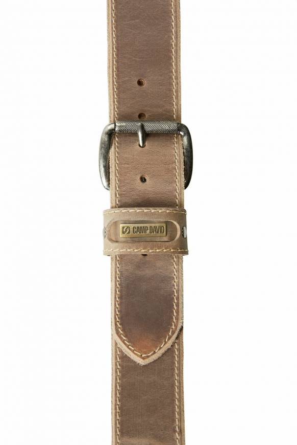 Soccx Ledergürtel beige Auslauf