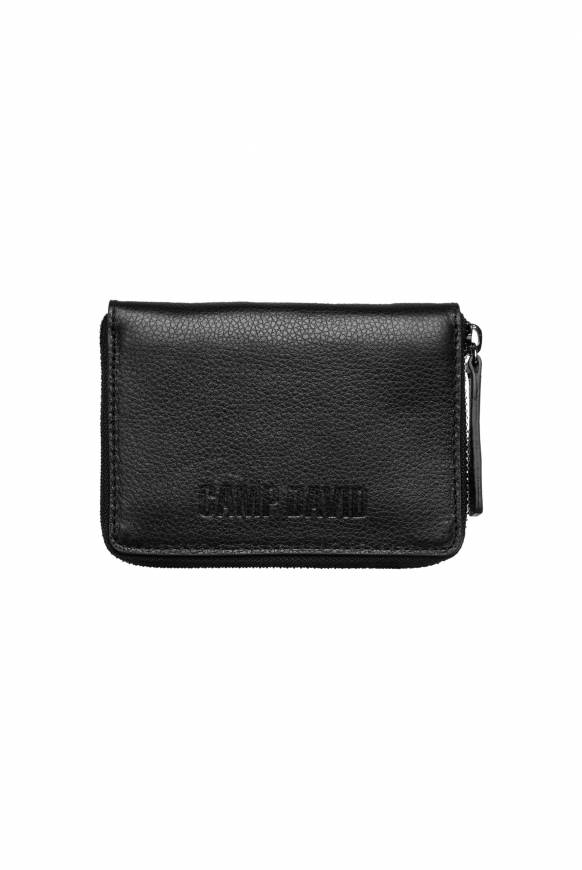 Soccx Geldbörse mit Zipper und Logo-Prägung black Schlussverkauf
