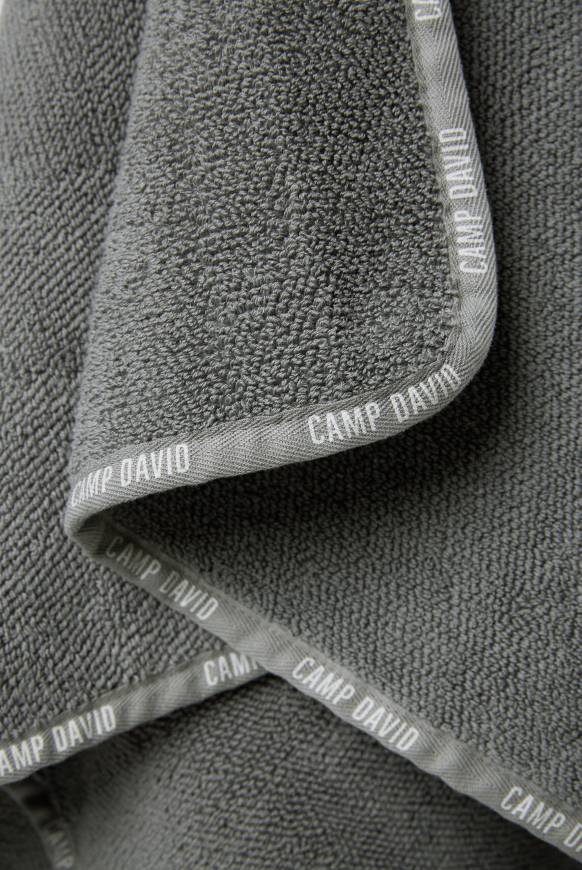 Soccx Saunahandtuch mit Logo-Saum 100 x 140 cm granite Günstiger Verkauf