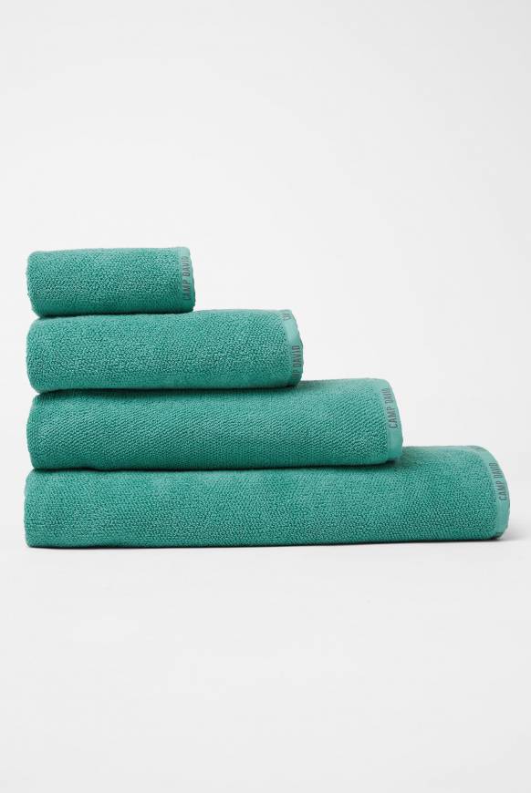 Soccx Saunahandtuch mit Logo-Saum 100 x 140 cm cool green Meist gekauft