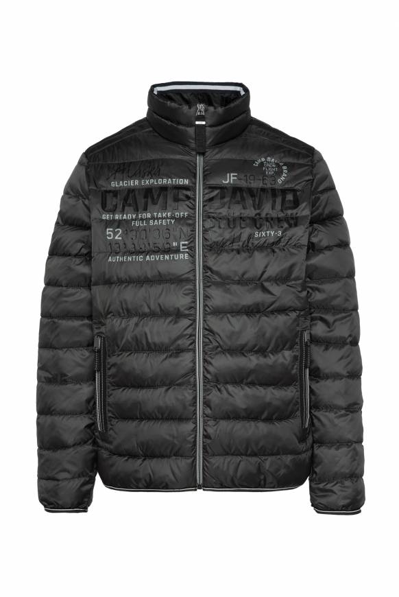 Soccx Leichte Steppjacke mit Logo Prints und Tapes dark anthra 4XL Verkauf