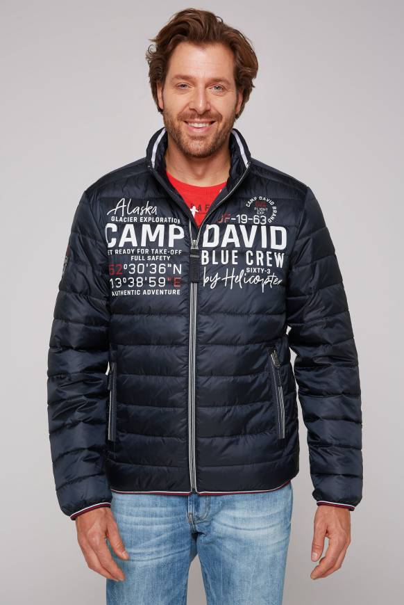 Soccx Leichte Steppjacke mit Logo Prints und Tapes blue navy 4XL