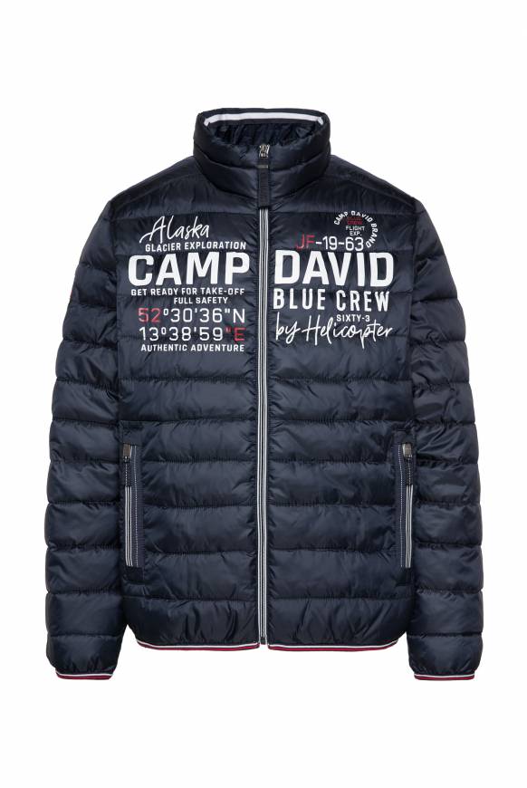 Soccx Leichte Steppjacke mit Logo Prints und Tapes blue navy 4XL Angebote
