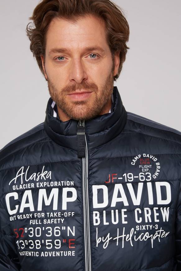 Soccx Leichte Steppjacke mit Logo Prints und Tapes blue navy 4XL Angebote