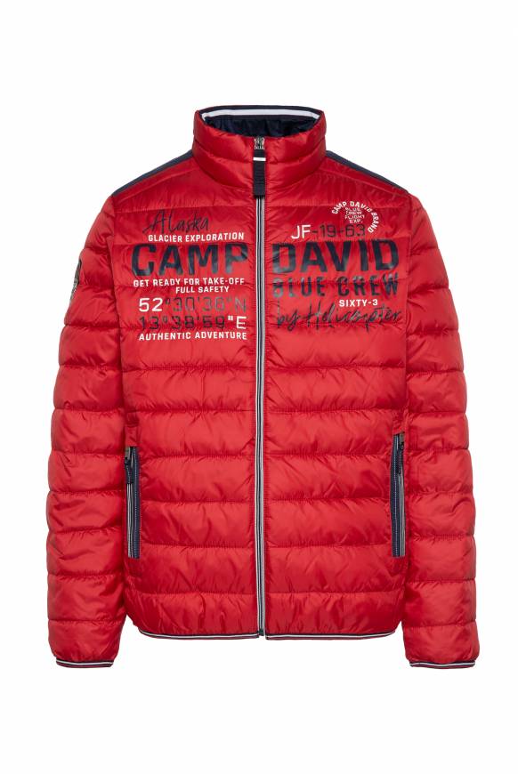 Soccx Leichte Steppjacke mit Logo Prints und Tapes royal red Hotsell