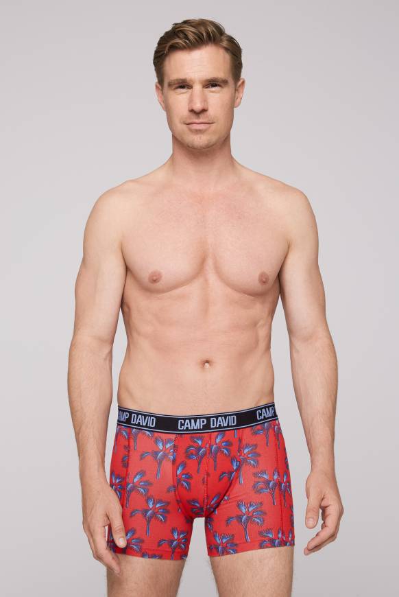 Soccx Boxershorts mit All Over Print, 2er-Pack surf grey / red im Angebot