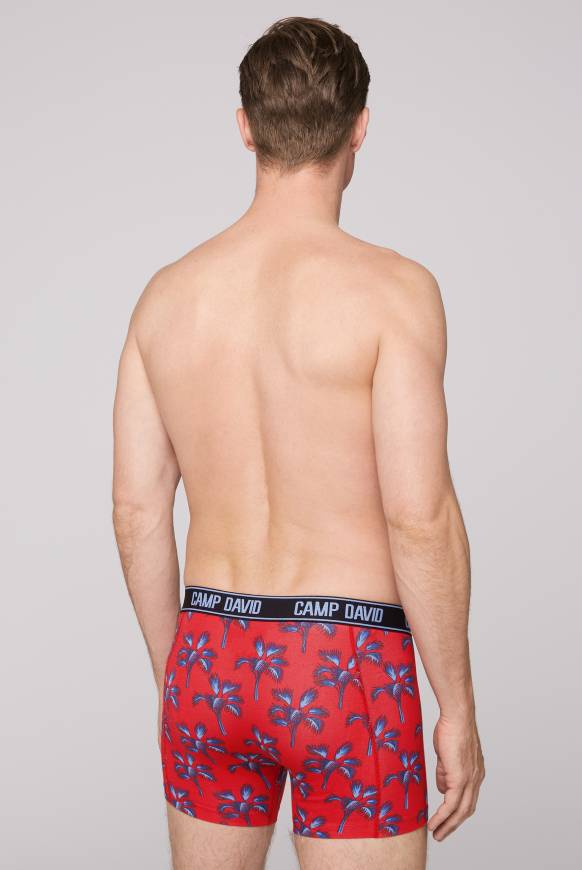 Soccx Boxershorts mit All Over Print, 2er-Pack surf grey / red im Angebot