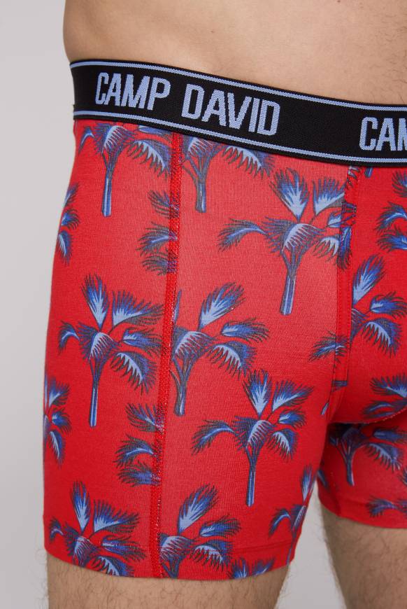 Soccx Boxershorts mit All Over Print, 2er-Pack surf grey / red im Angebot