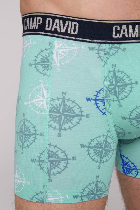 Soccx Boxershorts mit All Over Print, 2er-Pack blue navy / sun aqua Günstiger Verkauf