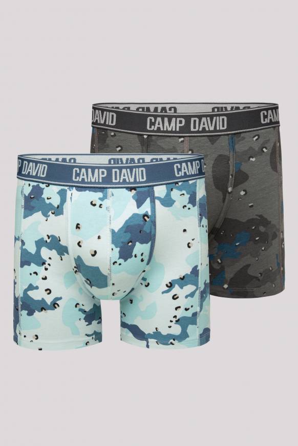 Soccx Boxershorts mit All Over Print, 2er-Pack light blue / anthra