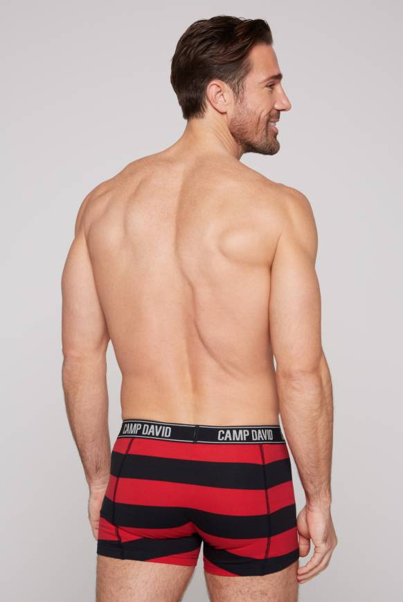 Soccx Boxershorts mit Logo-Bund, 2er-Pack navy uni / navy red stripes Hotsell