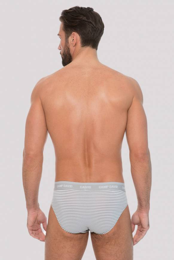 Soccx Slip mit Streifen opticwhite / grey S Verkauf