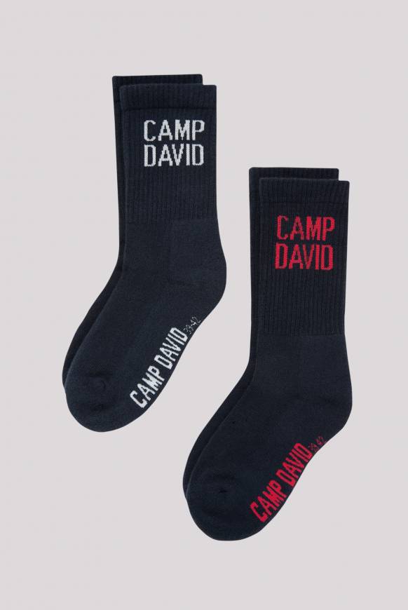Soccx Tennissocken mit Logo im Doppelpack navy