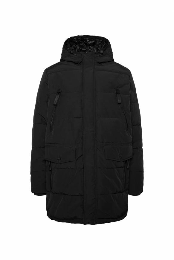 Soccx Stepp-Parka mit Kapuzen-Layering black Meist gekauft
