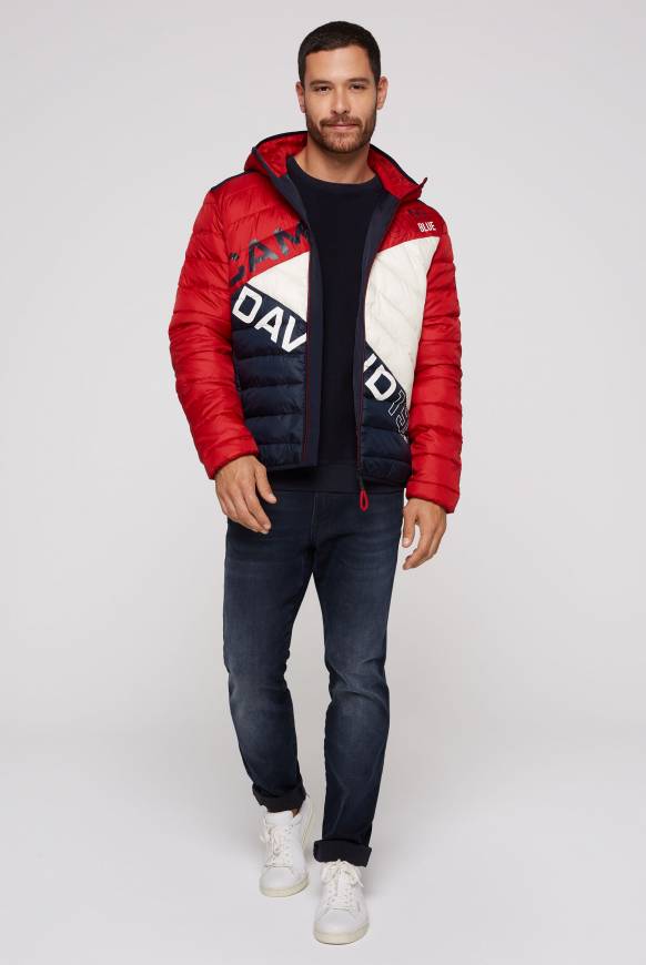 Soccx Steppjacke mit Colour-Blocking und Rücken-Print flight red Online