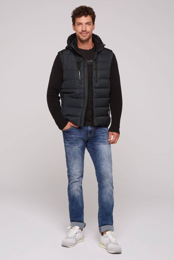Soccx 2-in-1 Steppweste mit abtrennbaren Ärmeln blue navy Outlet