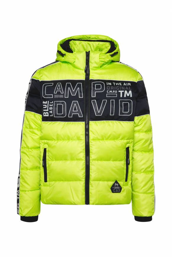 Soccx Winterjacke mit Colour-Blocking und Logo-Design neon kiwi im Angebot