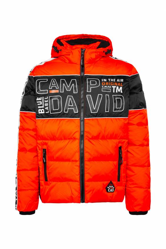Soccx Winterjacke mit Colour-Blocking und Logo-Design signal orange Schlussverkauf