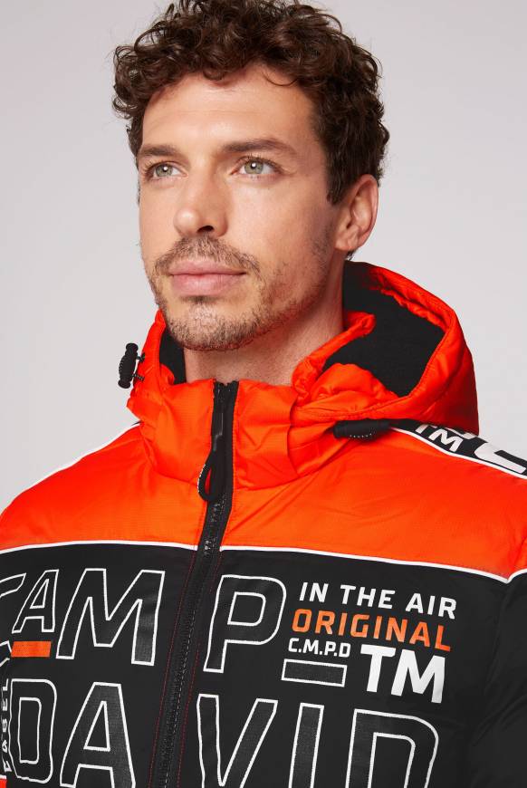 Soccx Winterjacke mit Colour-Blocking und Logo-Design signal orange Schlussverkauf