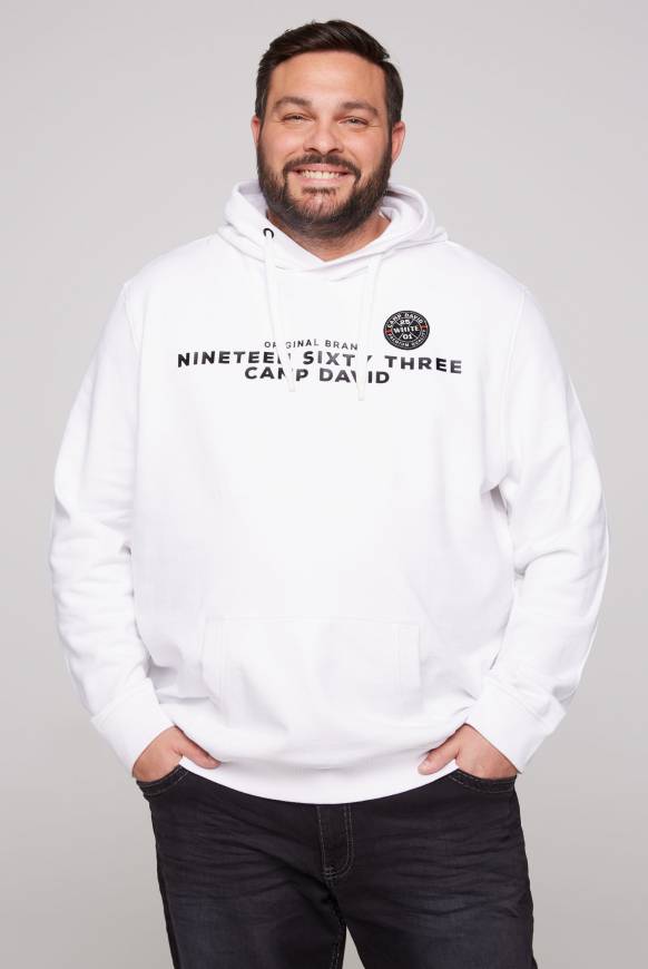 Soccx Hoodie mit Rubber Print opticwhite S