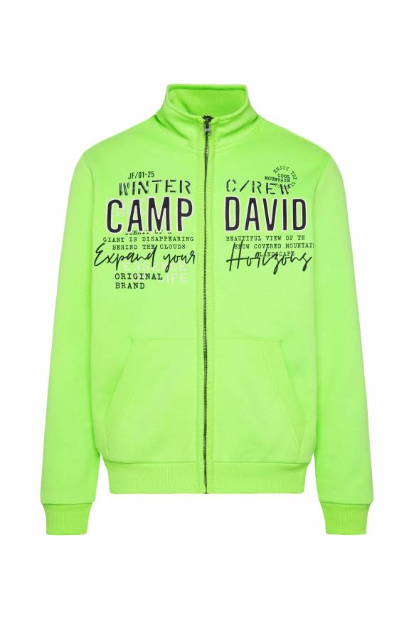 Soccx Sweatjacke mit Logo Artwork neon green Schlussverkauf