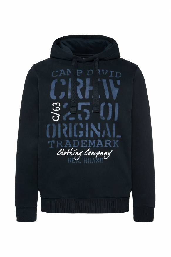 Soccx Kapuzensweatshirt mit Used Print blue navy Fabrikverkauf