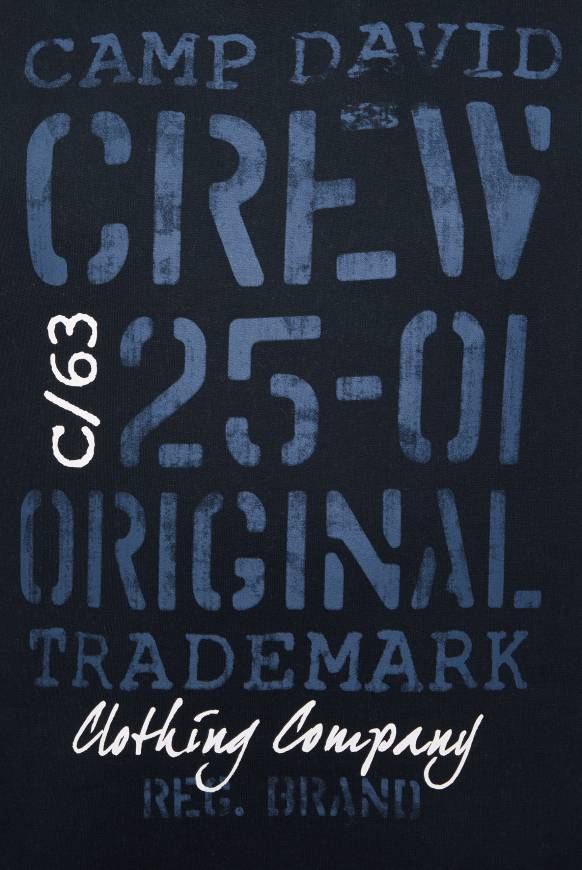 Soccx Kapuzensweatshirt mit Used Print blue navy Fabrikverkauf
